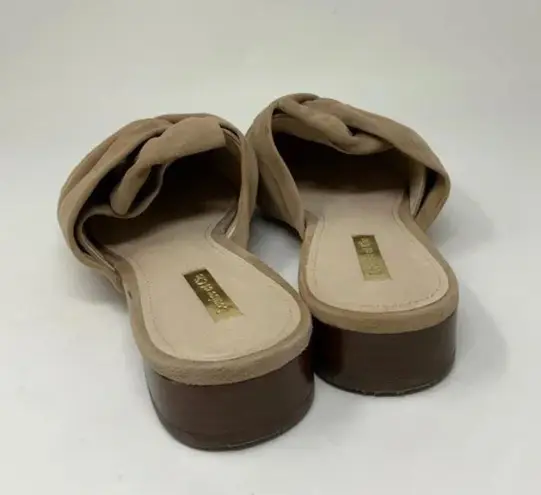 Louise et Cie Bylot Leather Suede Twist Knot Slip On Flats Loafers Shoes 9.5