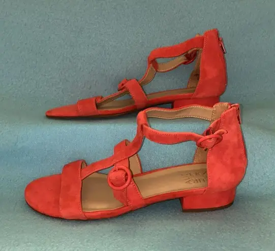 Naturalizer Mabel suede strappy sandals adjustable zip back rust NEW size 8.5W - Image 4