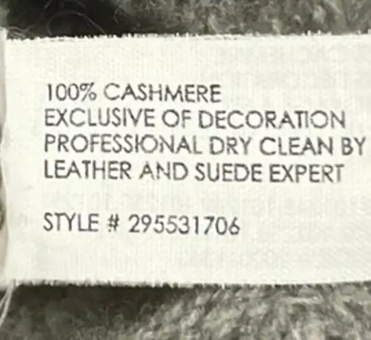 Club Monaco 100% Cashmere Women's Gray Knit 3/4 Sleeve Zip Sweater Shirt Top S