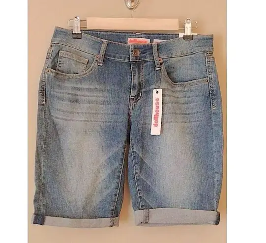 Dollhouse Modcloth Boyfriend Faded Cuffed Bermuda Jean Shorts Junior Size 5 NEW