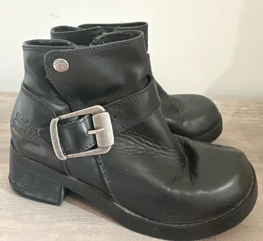 Harley Davidson Harley-Davidson Motorcycles Khari Ankle Black Leather BOOTS 84180 Womens Size 6