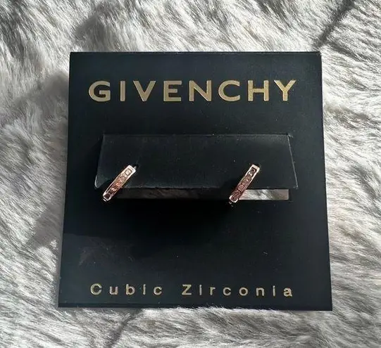 Givenchy Pavé Small Huggie Hoop Earrings, .4" New w/Tag