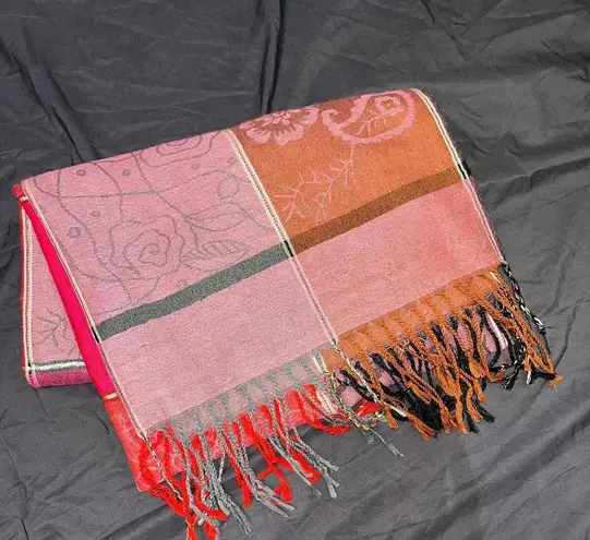 Pashmina Pink And Orange  Shawl Scarf