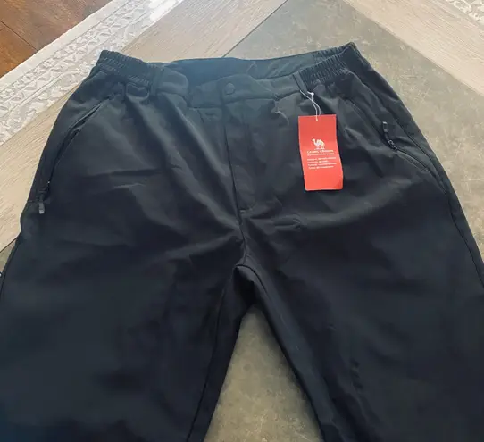 Camel Crown Women's Snow Ski Fleece Pants for Spring and Fall Outdoor Waterproof Hiking Softshell Pants with Elastic Waist