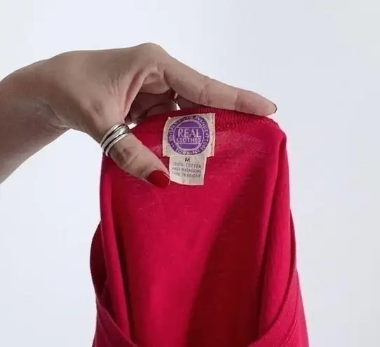 Vintage 80s Saks Fifth Avenue Pink Short Sleeve Tee Size M