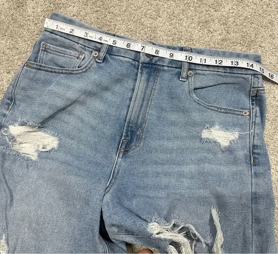 American Eagle  Curvy Mom Jeans High Rise Stretch Distressed Size 8 Long