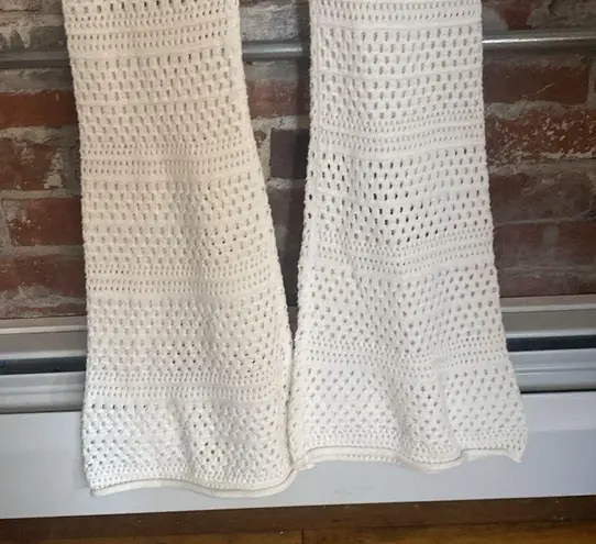 Sincerely Jules Cotton Crochet Knit Stretch Flare Casual Pants White Size XS