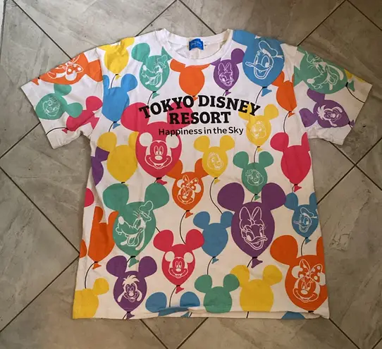 Tokyo Disney Resort 2021 Balloon Happiness in The Sky TShirt Adult XXXL Rainbow Pink Size undefined