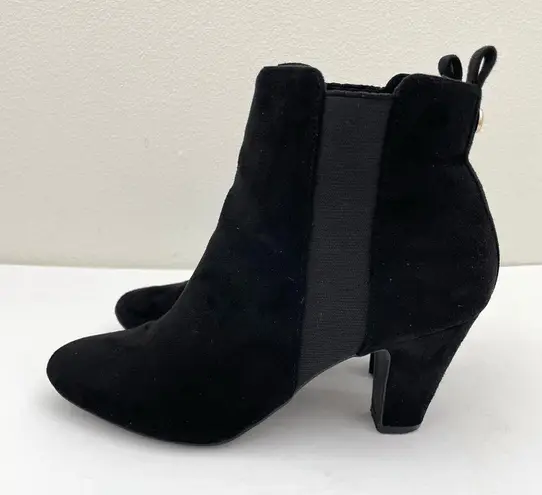 BCBGeneration  Black Suede Heeled Booties Women's 8.5