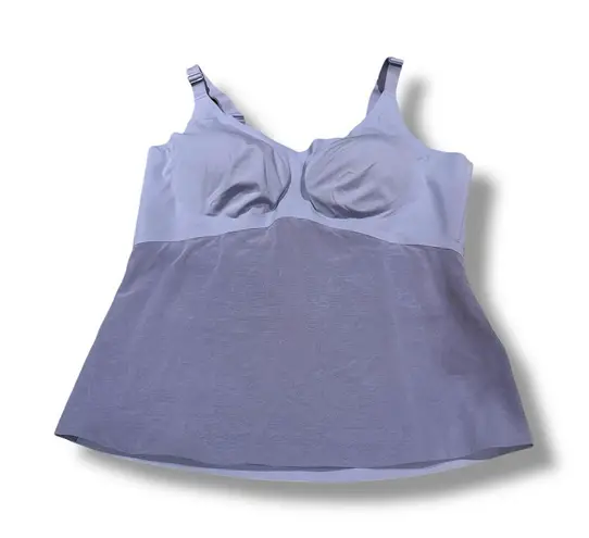 HoneyLove LiftWear Cami Tank Size 2X Blue Shaping Shapewear Wireless Adjustable