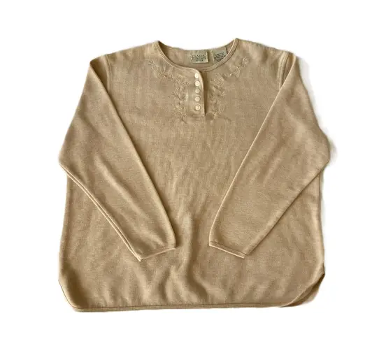 Classic Elements Vintage 90s Yellow 3/4 Sleeve Henley shirt š„