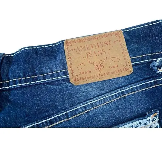 Amethyst Jeans Macrame Frayed Denim Shorts Beach Coastal Vacation Summer