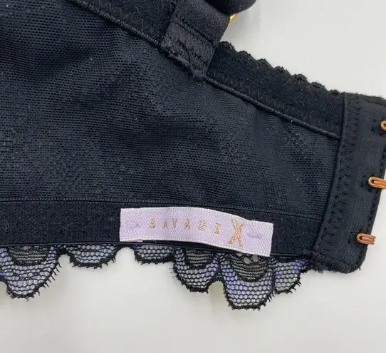 Savage X Fenty Bra Megan thee Stallion Starry Night Size 34DDD Black Blue Purple