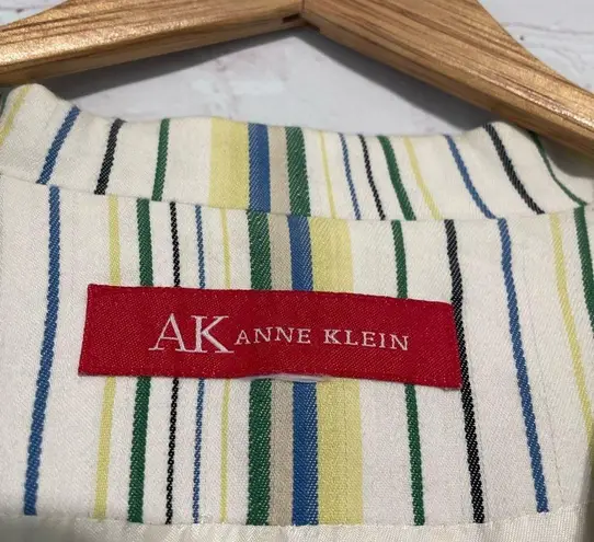 Anne Klein Vintage  striped button blazer