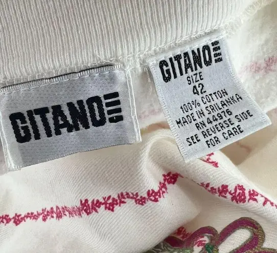 Vintage 80’s Gitano Crewneck Sweatshirt Floral Heart Cupid Graphic Size 42