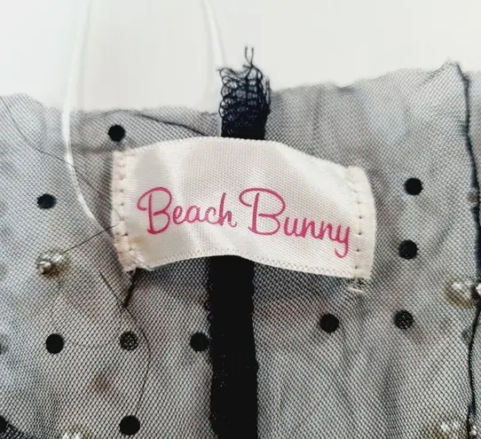 Beach Bunny Champagne Nights Mesh Dress in Black Small