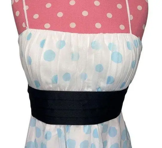 Max and Cleo New blue and black polka dot dress size 6