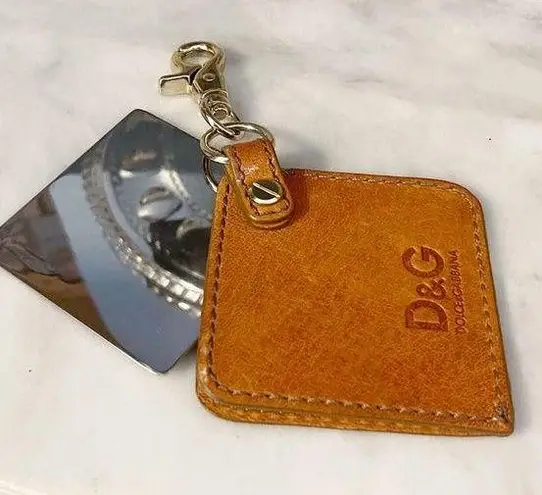 Dolce & Gabbana Authentic Camel Leather Belissima Mirror Bag Charm