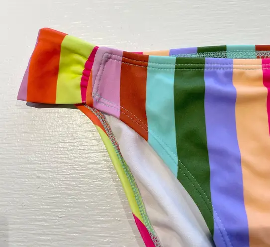 Salt + Cove New Cabana Stripes Shirred Tab Side Hipster Bikini Bottoms Size XS