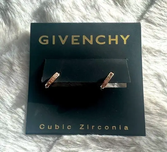 Givenchy Pavé Small Huggie Hoop Earrings, .4" New w/Tag