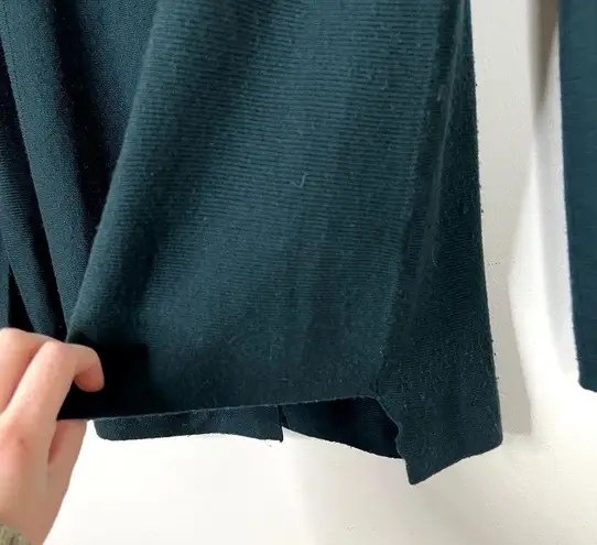 NYDJ Long Sleeve Split Back Slight Boatneck Soft Comfy Sweater Ribbed Detail Lg