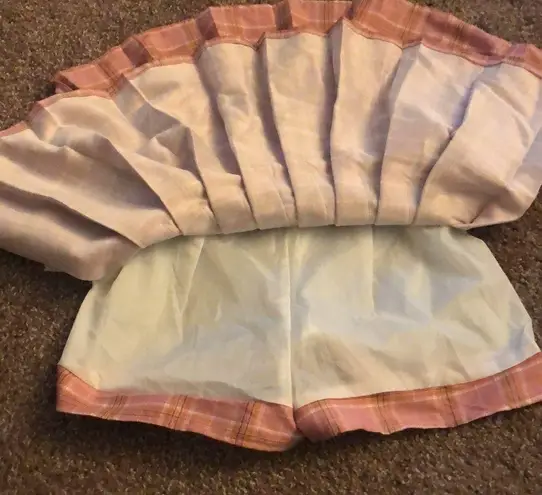 Pink plaid pleated high waist school girl skirt size small