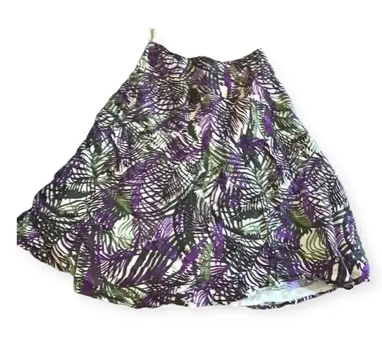 Charter Club print 100% linen skirt