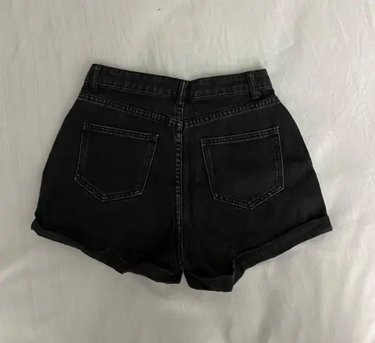 ZARA Black Denim High Waisted Shorts