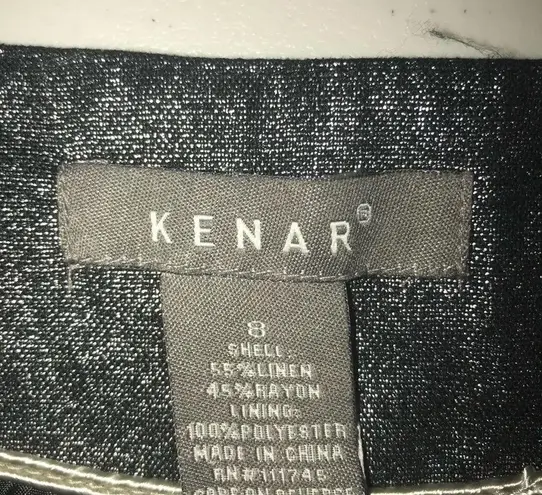 Kenar SHIMMERY BLACK TIMELESS CHIC VERSATILE TOP SIZE 8