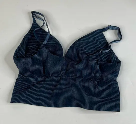 Commando  Longline Bralette Blue Striped Size Small/Medium