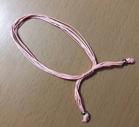 Light Pink Adjustable String Bracelet