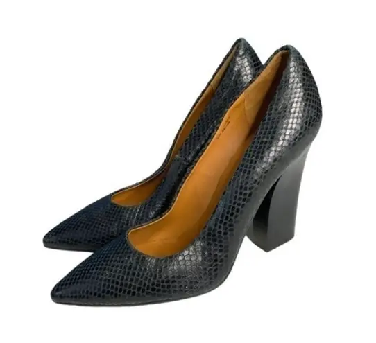 & Other Stories heels faux snake skin pointed shoes 41