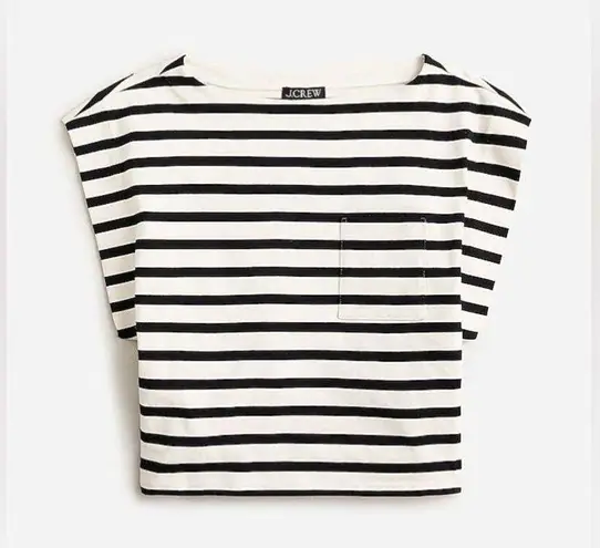 J.Crew NWT  Boatneck muscle T-shirt in stripe mariner cotton