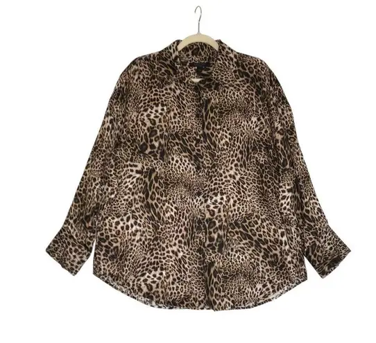 AllSAINTS Inez Kiku Cheetah Print Button Down Shirt