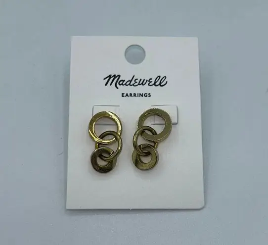 Madewell NWT New  To The Market Link Dangle Brass Earrings