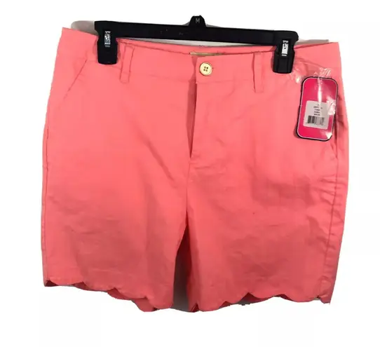 Caribbean Joe NWT Scalloped Hem Coral Shorts