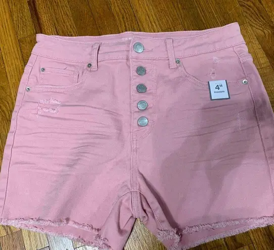 Time & Tru Pink High Rise Shorts