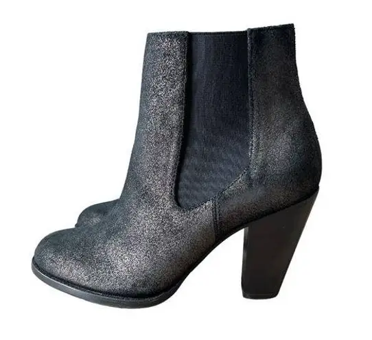 NWOB Thursday Boot Company Women's Metallic Heeled Chelsea Booties Ankle Boot 10 Gray