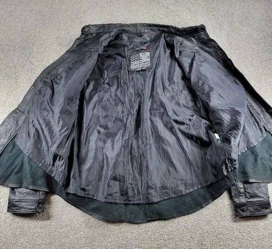 Bikers Dream Apparel Womens Moto Shacket 4XL Black Leather Button Down Size undefined
