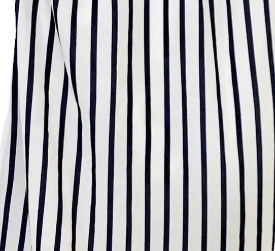 J.Crew  Dress Halter Striped Ruffle Mini Navy White Size XS NWT