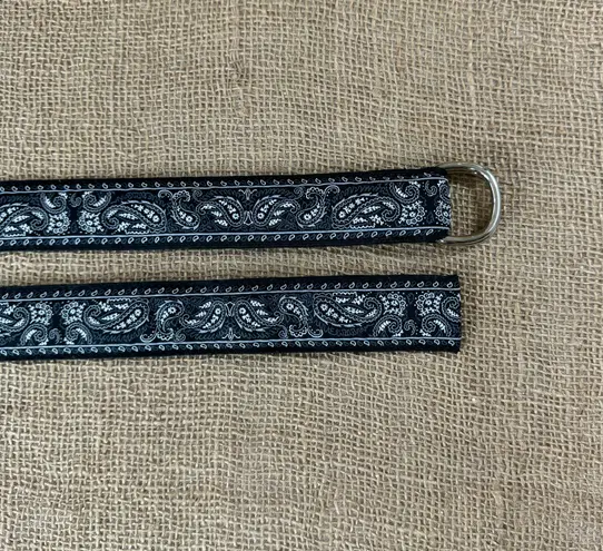 Eliza B. Womens Designer Blue Paisley Cotton Belt S