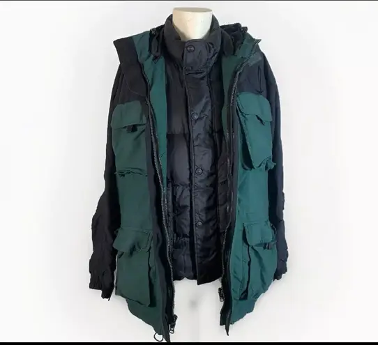 Cabela's jacket and detachable vest size L tall green/black