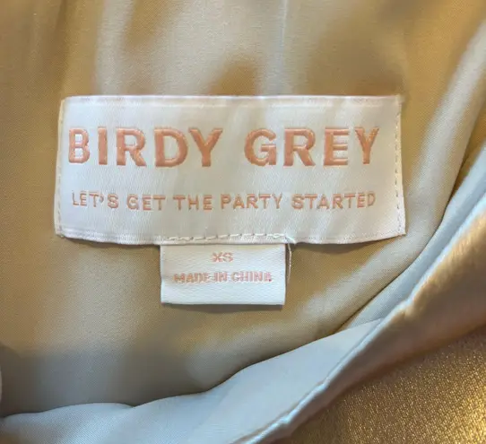 Birdy Grey Satin Gold  Bridesmaid Dress