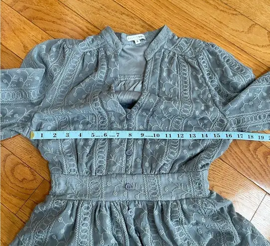 Baltic Born Harmony Embossed Dress eyelet embroidered ruffled Fit & flare S