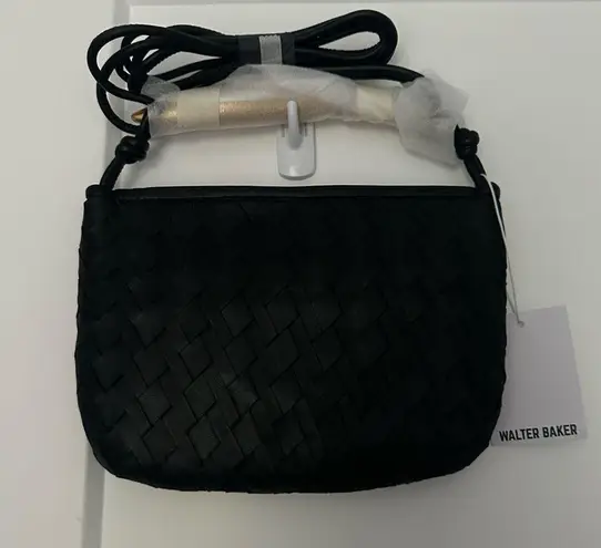 Walter Baker Saks Hazel Mini Hobo - black with gold top handle, w/dust bag NWT