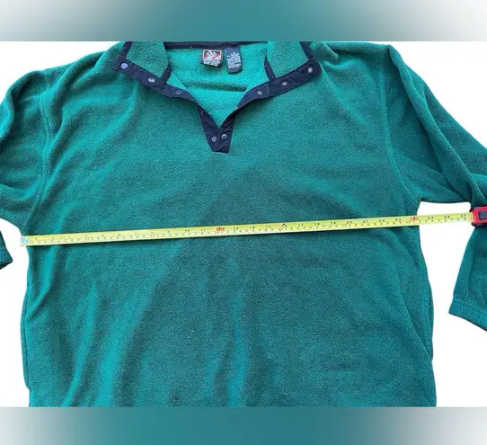 VTG 90s Olympics Jacket Vintage USA Pullover Half Snap Fleece Size L JC Penney Green Size L