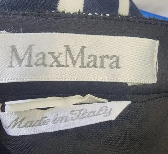 Max Mara Tweed Wool Pencil Skirt Italy Black Lined Size M/L