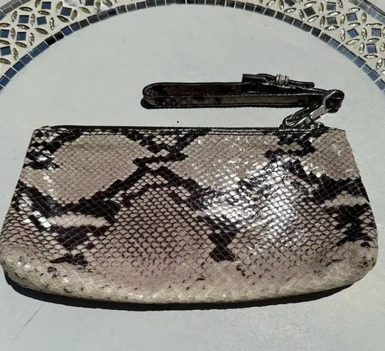 Donald Pliner Courture Donald J Pliner snakeskin leather clutch/wristlet