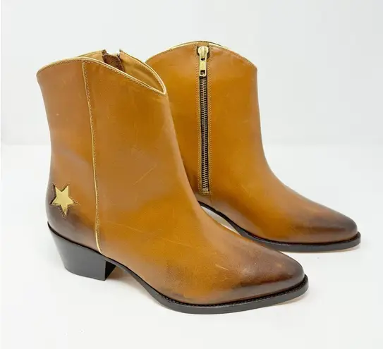 NEW Thursday Boot Co. Sedona Country Star Brown Ankle Zipper Western Booties 7.5