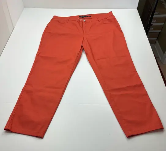 Lafayette 148 New York Mercer Orange Pants Women’s Size 14 Stretch Office Work